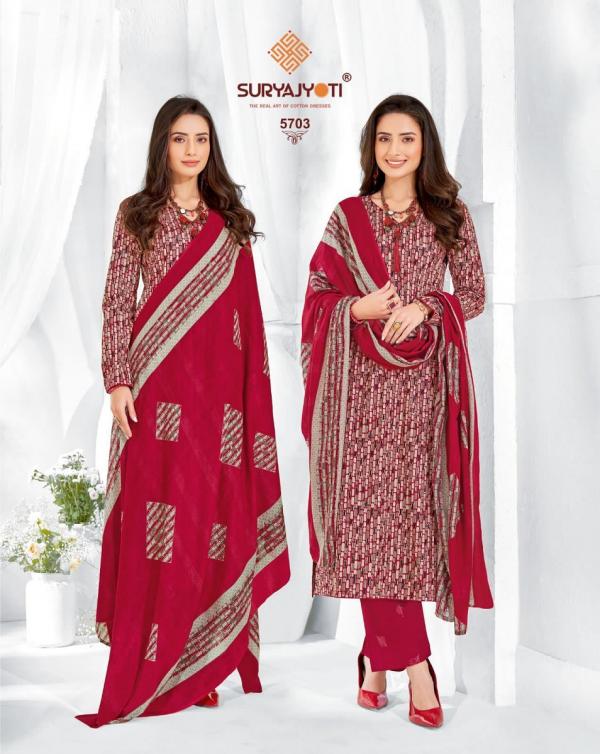 Suryajyoti Premium Trendy Cotton Vol 57 Cotton Printed Dress Material Collection
